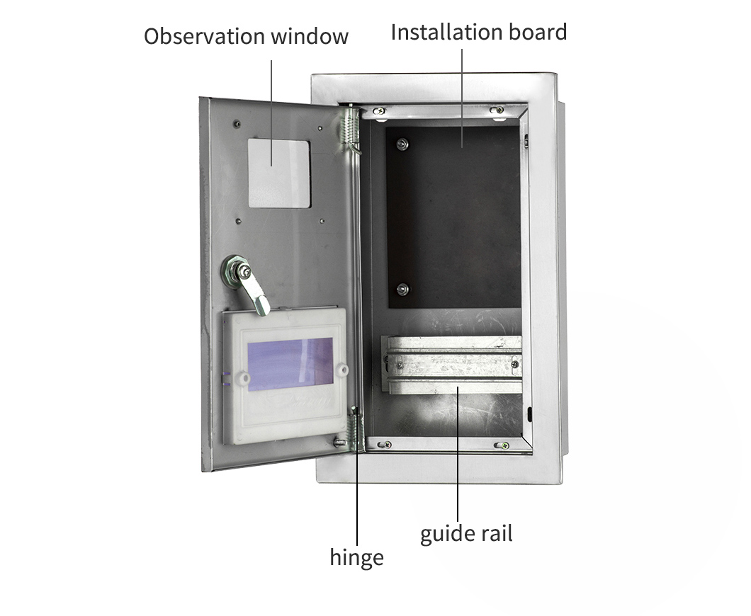 Распределительная коробка из нержавеющей стали для установки в стену для счетчика