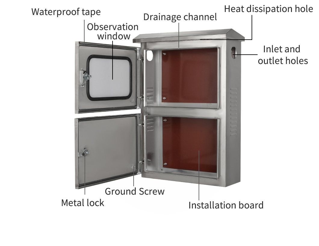 Корпус из нержавеющей стали, подключенный к фотоэлектрической сети