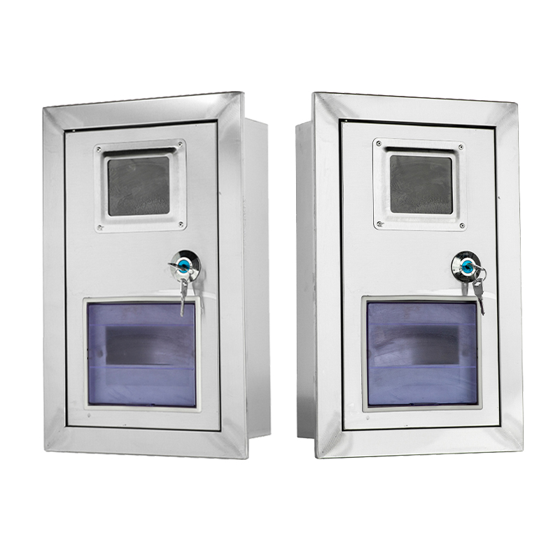 Настенный корпус счетчика из нержавеющей стали с окном